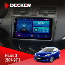 Штатная магнитола Mazda 3 2009-2013 Decker D9001 4x64, DSP