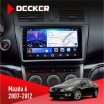 Штатная магнитола Mazda 6 GH 2007-2012 Decker D9-006 4x64, 4G