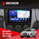 Штатная магнитола Mercedes-Benz ML-Class (W163) 1997-2006 Decker D9-006 4x64, 4G