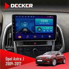 Штатная магнитола Opel Astra j 2009-2017 Decker D9001 4x64, DSP
