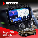 Штатная магнитола Peugeot (3008) 2009-2016 Climate Decker D9-006 4x64, 4G