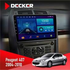 Штатная магнитола Peugeot 407 2004-2010 Decker D9001 4x64, DSP