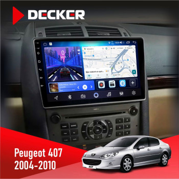 Штатная магнитола Peugeot 407 2004-2010 Decker D9-006 4x64, 4G
