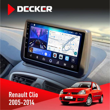 Штатная магнитола Renault Clio 2005-2014 Decker D9-006 4x64, 4G