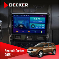 Штатная магнитола Renault Duster 2015+ Decker D9001 4x64, DSP