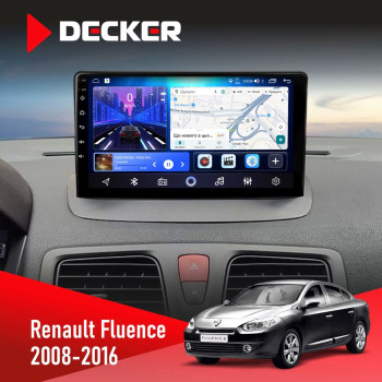 Штатная магнитола Renault Fluence 2009-2017 Decker D9-006 4x64, 4G