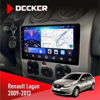 Штатная магнитола Renault Logan 2009-2013 Decker D9-006 4x64, 4G