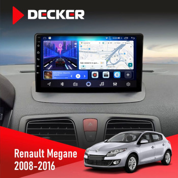 Штатная магнитола Renault Megane III 2008-2016 Decker D9-006 4x64, 4G