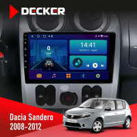 Штатная магнитола Renault Sandero 2007-2011 Decker D9001 4x64, DSP