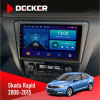 Штатная магнитола Skoda Rapid 2013-2018 Decker D9001 4x64, DSP