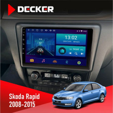 Штатная магнитола Skoda Rapid 2013-2018 Decker D9001 4x64, DSP