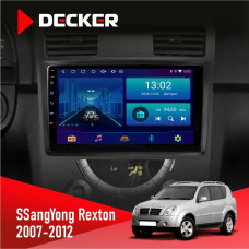 Штатная магнитола SsangYong Rexton 2007-2012 Decker D9001 4x64, DSP