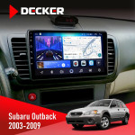 Штатная магнитола Subaru Outback 2003-2009 Decker D9-006 4x64, 4G