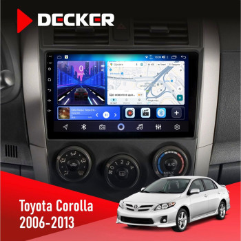 Штатная магнитола Toyota Corolla 2006-2013 Decker D9-006 4x64, 4G