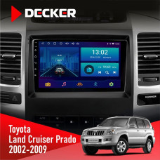 Штатная магнитола Toyota Land Cruiser Prado (120) 2002-2009 Decker D9001 4x64, DSP