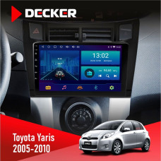 Штатная магнитола Toyota Yaris 2005-2010 Decker D9001 4x64, DSP