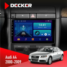 Штатная магнитола Audi A4 2000-2009 Decker D9002 6x128, DSP, 360