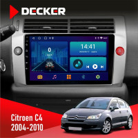 Штатная магнитола Citroen C4 2004-2010 Decker D9002 6x128, DSP, 360