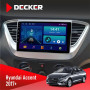 Штатная магнитола Hyundai Accent 2017+ Decker D9002 6x128, DSP, 360