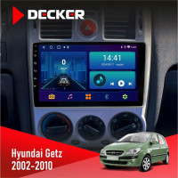 Штатная магнитола Hyundai Getz 2002-2010 Decker D9002 6x128, DSP, 360