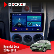Штатная магнитола Hyundai Getz 2002-2010 Decker D9002 6x128, DSP, 360