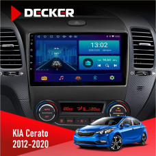Штатная магнитола KIA Cerato 2012-2020 Decker D9002 6x128, DSP, 360