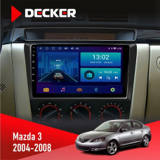 Штатная магнитола Mazda 3 2004-2008 Decker D9002 6x128, DSP, 360