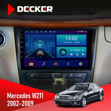 Штатная магнитола Mercedes-Benz W211 2002-2009 AMP Decker D9002 6x128, DSP, 360