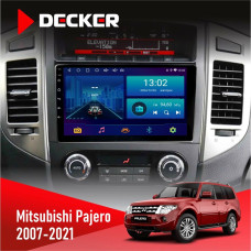 Штатная магнитола Mitsubishi Pajero 2007-2021 Decker D9002 6x128, DSP, 360