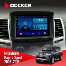 Штатная магнитола Mitsubishi Pajero Sport 2008-2015 Decker D9002 6x128, DSP, 360