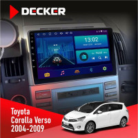 Штатная магнитола Toyota Corolla Verso 2004-2009 Decker D9002 6x128, DSP, 360