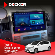 Штатная магнитола Toyota Corolla Verso 2004-2009 Decker D9002 6x128, DSP, 360