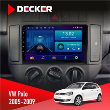Штатная магнитола Volkswagen Polo 2005-2009 Decker D9002 6x128, DSP, 360