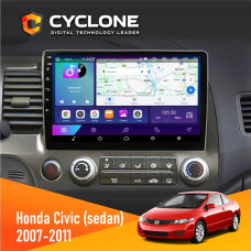  Штатна магнітола Honda Civic 2007-2011 Cyclone C10002 2x32, 4G, 2k