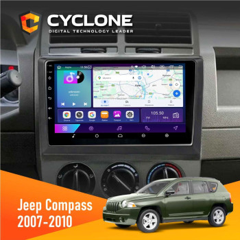  Штатна магнітола Jeep Compass 2007-2010 Cyclone C10002 2x32, 4G, 2k