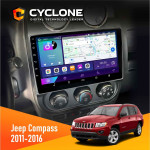 Штатна магнітола Jeep Compass, Patriot 2011-2016 Cyclone C10002 2x32, 4G, 2k