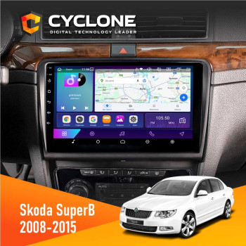  Штатна магнітола Skoda SuperB 2008-2015 Cyclone C10002 2x32, 4G, 2k