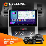 Штатна магнітола Nissan X-Trail 2007-2014 Cyclone C10002 2x32, 4G, 2k