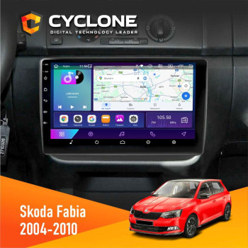  Штатна магнітола Skoda Fabia 2004-2010 Cyclone C10002 2x32, 4G, 2k