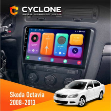 Штатная магнитола Skoda Octavia A5 2008-2013 Black Cyclone C10001 2x32