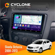 Штатная магнитола Skoda Octavia A5 2008-2013 Black Cyclone C10002 2x32, 4G, 2k