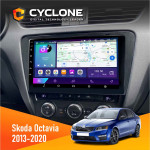 Штатна магнітола Skoda Octavia A7 2013-2020 Cyclone C10002 2x32, 4G, 2k