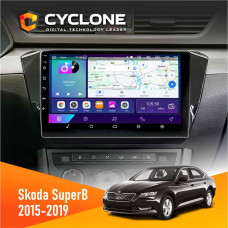 Штатная магнитола Skoda SuperB 2015-2019 Cyclone C10002 2x32, 4G, 2k
