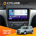 Штатна магнітола Skoda Yeti 2009-2017 Cyclone C10002 2x32, 4G, 2k