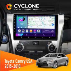 Штатная магнитола Toyota Camry 2015-2018 USA Cyclone C10002 2x32, 4G, 2k