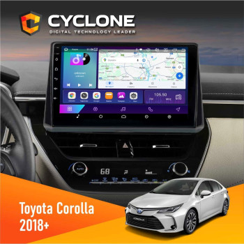 Штатна магнітола Toyota Corolla 2017-2019 Cyclone C10002 2x32, 4G, 2k