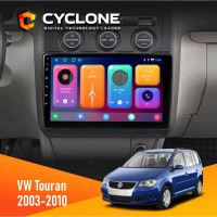 Штатная магнитола Volkswagen Touran 2003-2010 Black Climate Cyclone C10001 2x32