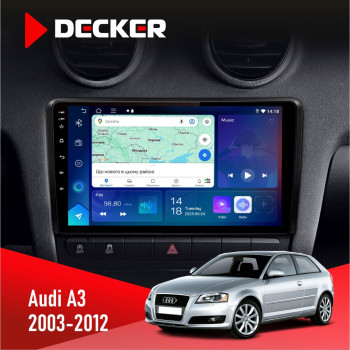 Штатна магнітола Audi A3 2003-2012 Decker D9-007 4x64 DSP 360 4G Штатна магнітола Audi A3 2003-2012 Decker D9-007 4x64 DSP 360 4G