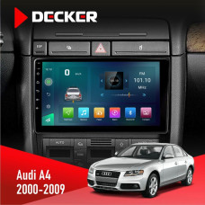 Штатная магнитола Audi A4 2000-2009 Decker D9003 6x128, DSP, 4G, 2k