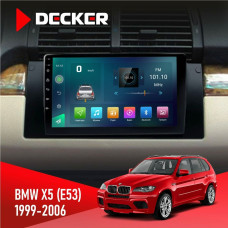 Штатная магнитола BMW X5 (E53) 1999-2006 Радіо модуль Decker D9003 6x128, DSP, 4G, 2k